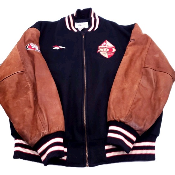 Vimtage 49ers Jacket 1996 Reebok 50th Anniversary San Francisco Varsity XL - Picture 1 of 14